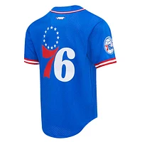 Men's Pro Standard Joel Embiid Royal Philadelphia 76ers Capsule Player Baseball Button-Up Shirt