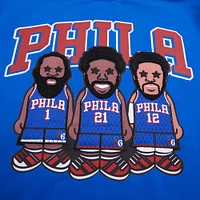 Men's Pro Standard Joel Embiid, Tobias Harris, James Harden Royal Philadelphia 76ers Multi Lineup T-Shirt