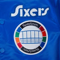 Men's Pro Standard Royal Philadelphia 76ers 2024/25 City Edition Chenille Satin Full-Snap Jacket