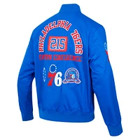 Men's Pro Standard Royal Philadelphia 76ers Area Code Twill Full-Zip Jacket