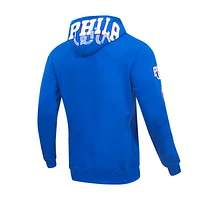 Men's Pro Standard Royal Philadelphia 76ers Classic Chenille - Pullover Hoodie
