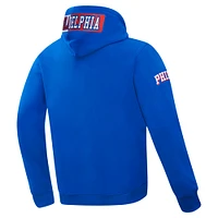 Men's Pro Standard Royal Philadelphia 76ers Split Logo Pullover Hoodie