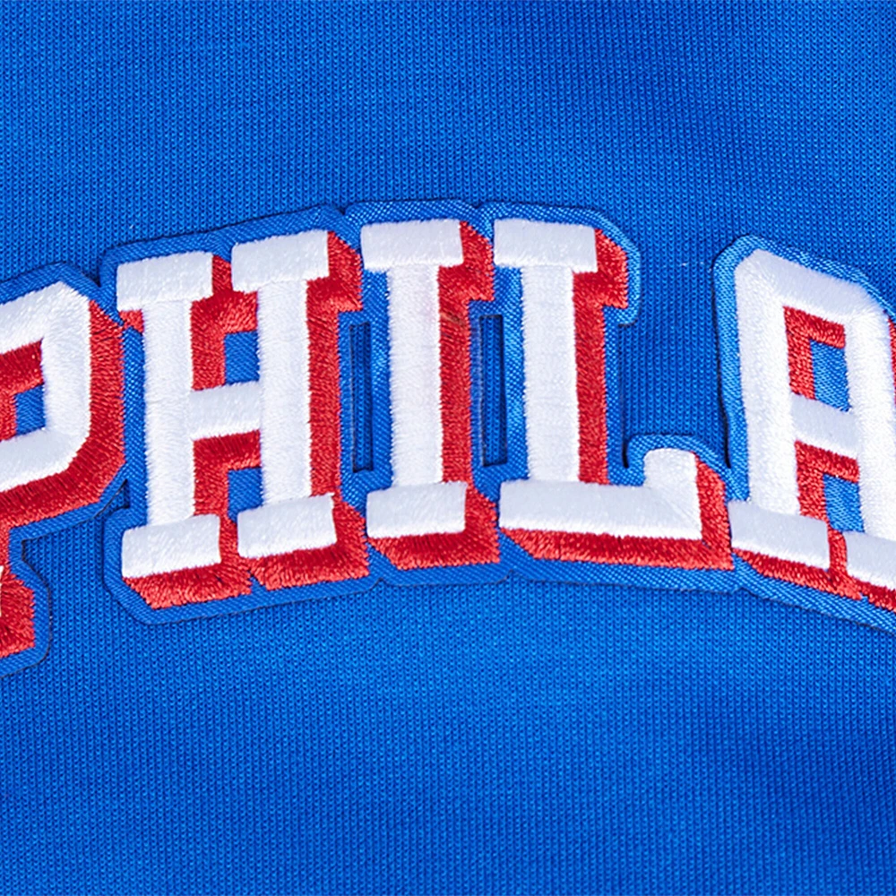 Men's Pro Standard Royal Philadelphia 76ers Split Logo Pullover Hoodie