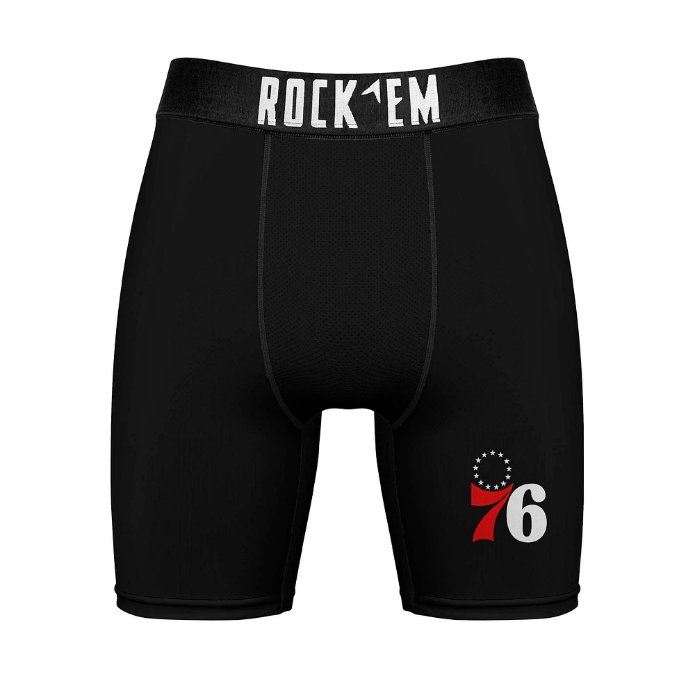 Men's Rock Em Socks Philadelphia 76ers Primary Crew & Boxer Briefs Combo Pack