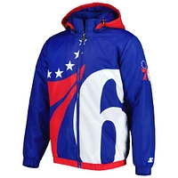 Men's Starter Royal Philadelphia 76ers The Triple Double Full-Zip Hoodie Jacket