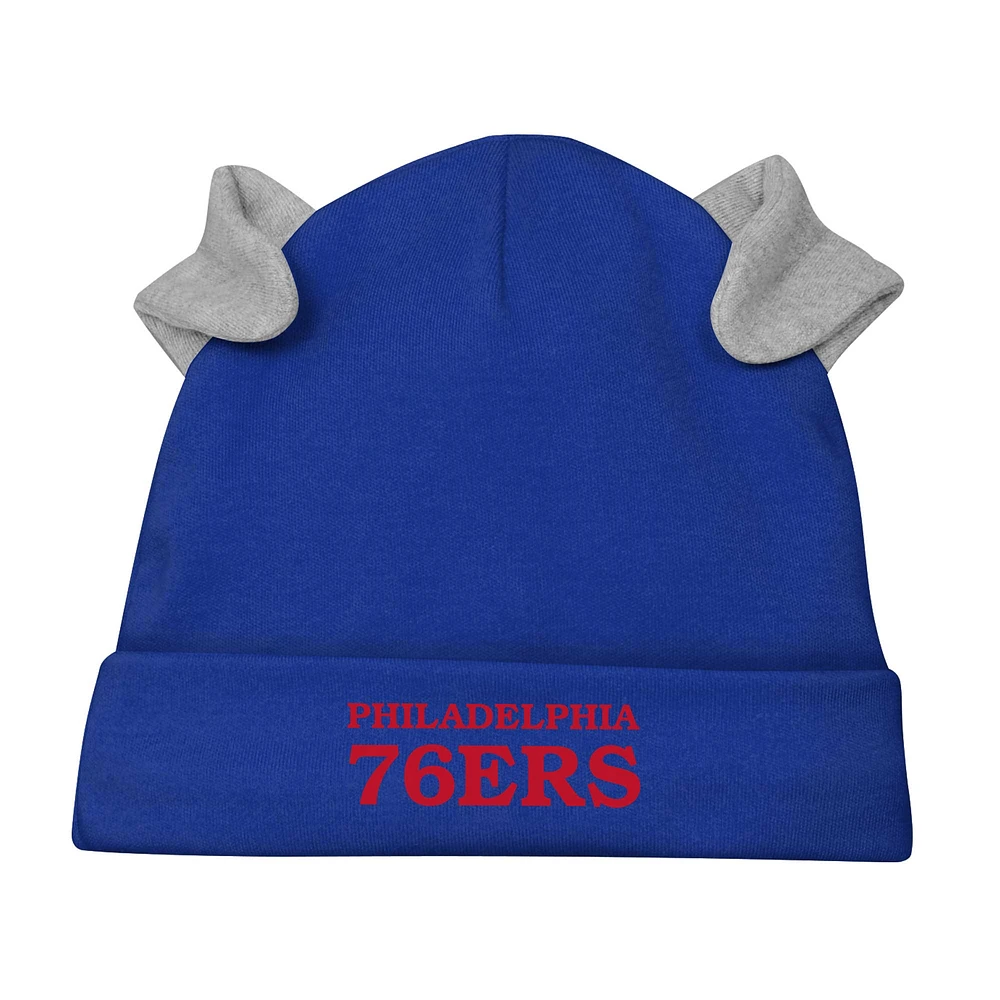 Newborn & Infant Philadelphia 76ers Little Champ Long Sleeve Bodysuit, Pants Cuffed Knit Hat 3-Piece Set