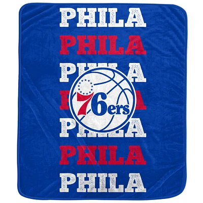 Couverture en peluche avec logo Pegasus Philadelphia 76ers 60'' x 70''