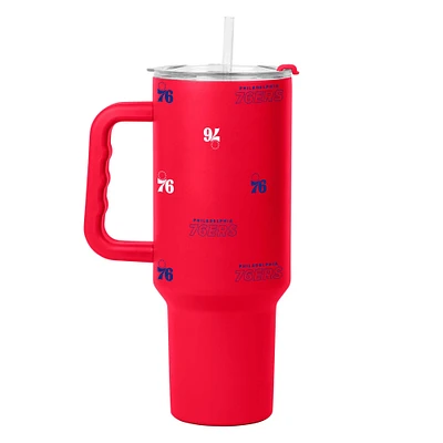 Verre à revêtement en poudre Step and Repeat de 40 oz des Philadelphia 76ers
