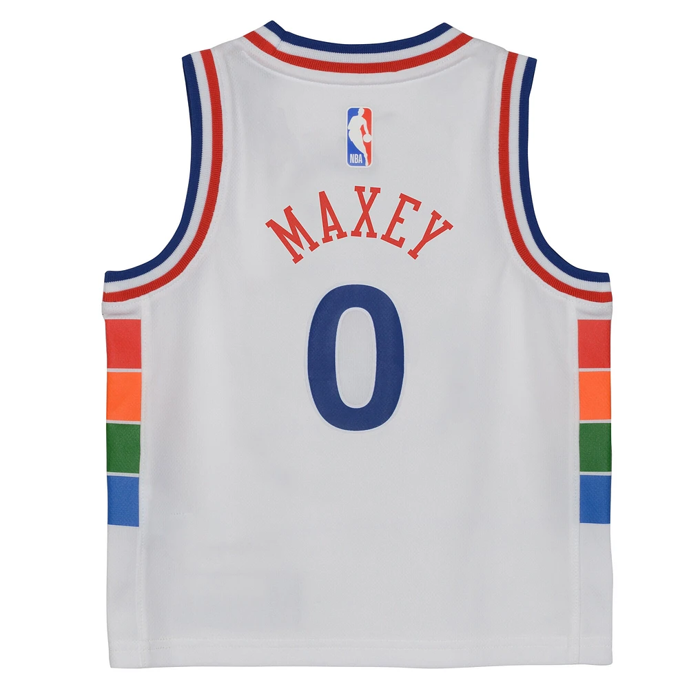 Preschool Nike Tyrese Maxey White Philadelphia 76ers 2024/25 Swingman Player Jersey - City Edition