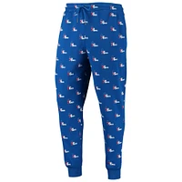 The Wild Collective Royal Philadelphia 76ers Allover Logo Jogger Pants