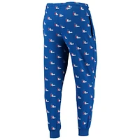 The Wild Collective Royal Philadelphia 76ers Allover Logo Jogger Pants