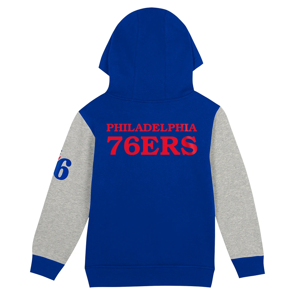 Toddler  Royal Philadelphia 76ers Fair Catch Fleece Pullover Hoodie