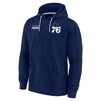 Sweat à capuche unisexe Fanatics Navy Philadelphia 76ers Elements en polaire super douce