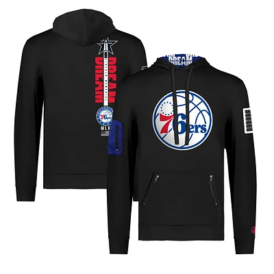 Sweat à capuche unisexe FISLL x Black History Collection noir Philadelphia 76ers