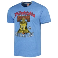 Unisex Homage Light Blue Philadelphia 76ers Hometown Hyper Local Tri-Blend T-Shirt