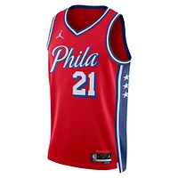 Unisex Jordan Brand Joel Embiid Red Philadelphia 76ers Swingman Jersey - Statement Edition