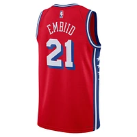 Unisex Jordan Brand Joel Embiid Red Philadelphia 76ers Swingman Jersey - Statement Edition