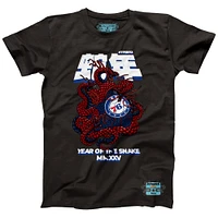 T-shirt unisexe NBALab x Hyperfly Heather Black Philadelphia 76ers Collection Année du serpent Nouvel An lunaire