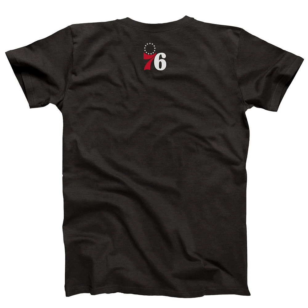 T-shirt unisexe NBALab x Hyperfly Heather Black Philadelphia 76ers Collection Année du serpent Nouvel An lunaire