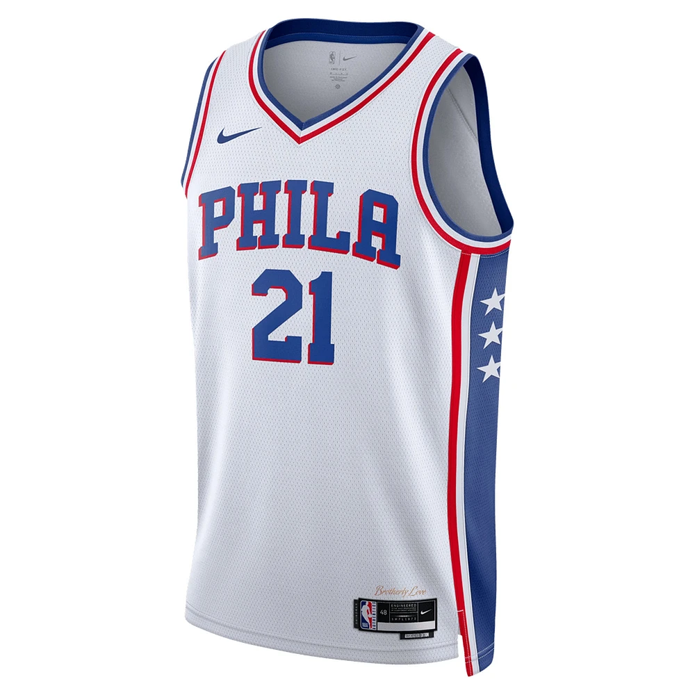 Unisex Nike Joel Embiid White Philadelphia 76ers Swingman Jersey