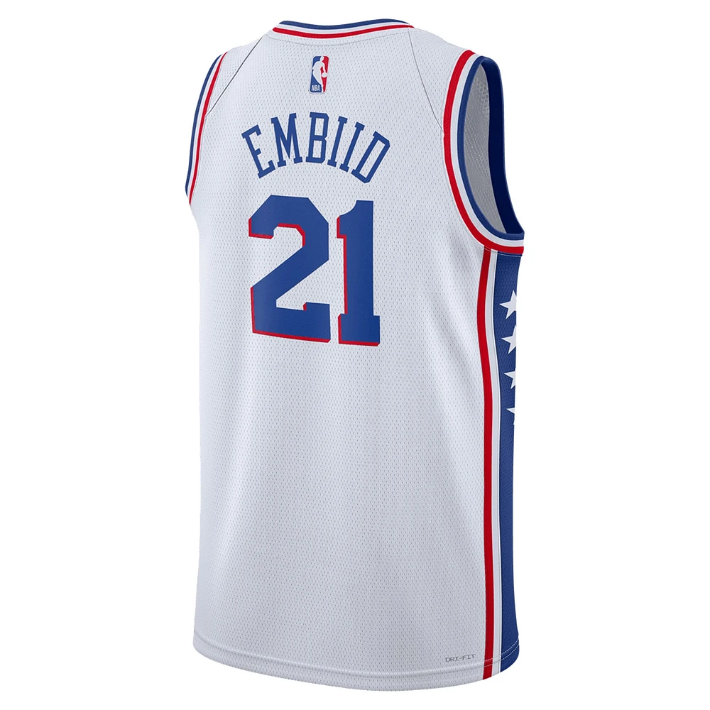 Unisex Nike Joel Embiid White Philadelphia 76ers Swingman Jersey