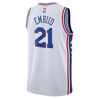 Unisex Nike Joel Embiid White Philadelphia 76ers Swingman Jersey