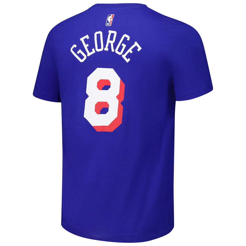 Unisex Nike Paul George Royal Philadelphia 76ers Name & Number T-Shirt