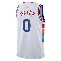 Unisex Nike Tyrese Maxey White Philadelphia 76ers 2024/25 Swingman Player Jersey - City Edition