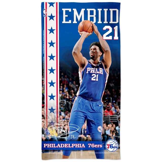 WinCraft Joel Embiid Philadelphia 76ers 30'' x 60'' Player Spectra - Serviette de plage