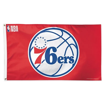WinCraft Philadelphie 76ers Deluxe Drapeau unilatéral 3 pi x 5 pi