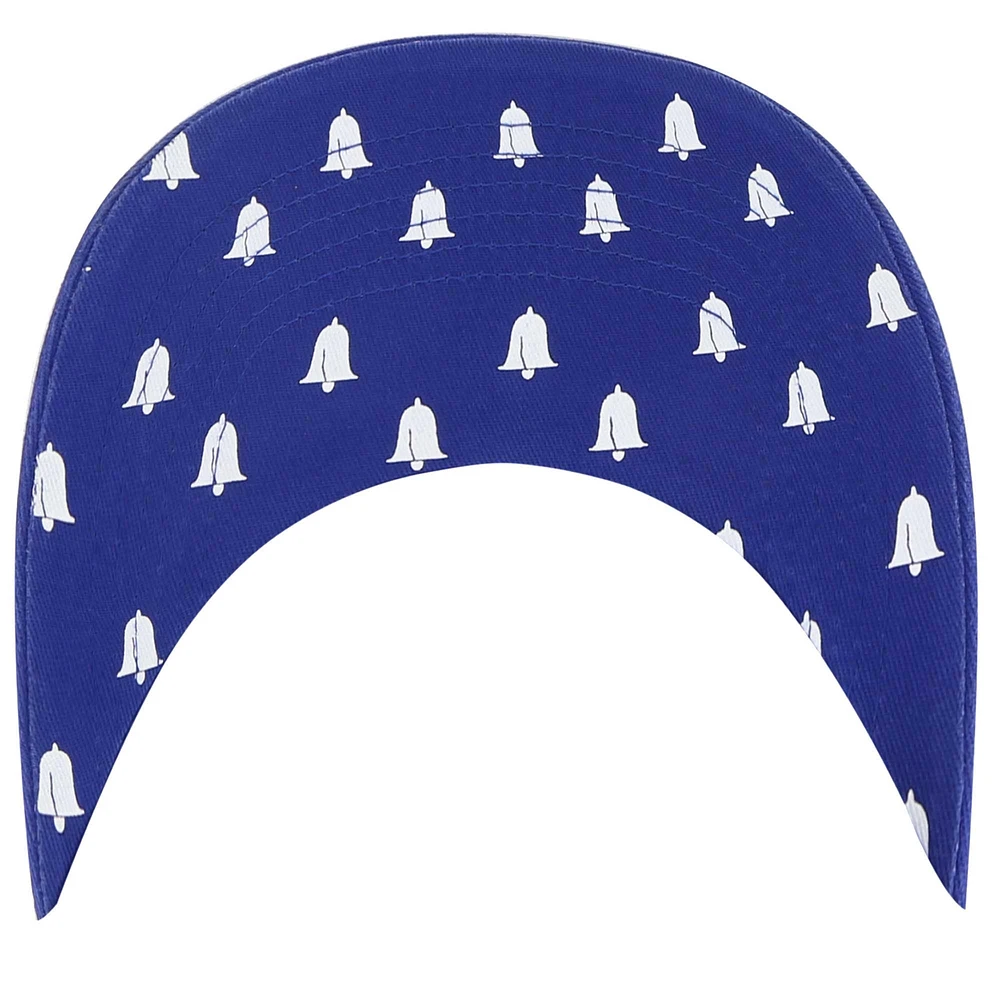 Women's '47  Royal Philadelphia 76ers Confetti Undervisor Clean Up Adjustable Hat