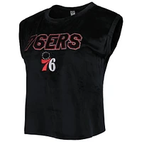 Women's Concepts Sport Black Philadelphia 76ers Intermission T-Shirt & Shorts Sleep Set