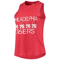 Concepts Sport Royal/Rouge Philadelphia 76ers Ensemble de nuit avec débardeur et pantalon