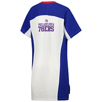Women's G-III 4Her by Carl Banks White Philadelphia 76ers Free Throw T-Shirt Dress
