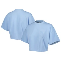 Women's Lusso Light Blue Philadelphia 76ers Nola Faded Tonal Cropped T-Shirt