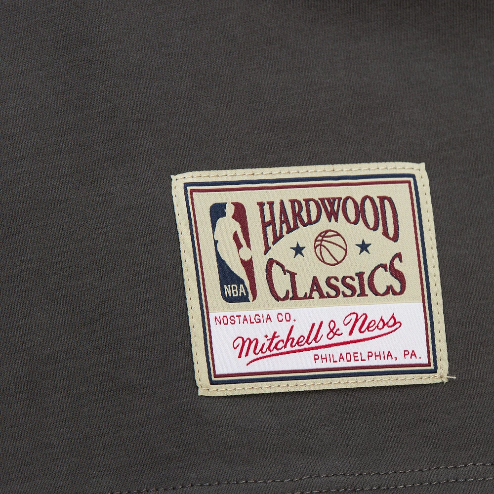 Women's Mitchell & Ness Charcoal Philadelphia 76ers Hardwood Classics Oversized Boyfriend T-Shirt