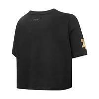 Women's Pro Standard Black Philadelphia 76ers Holiday Glam Boxy T-Shirt