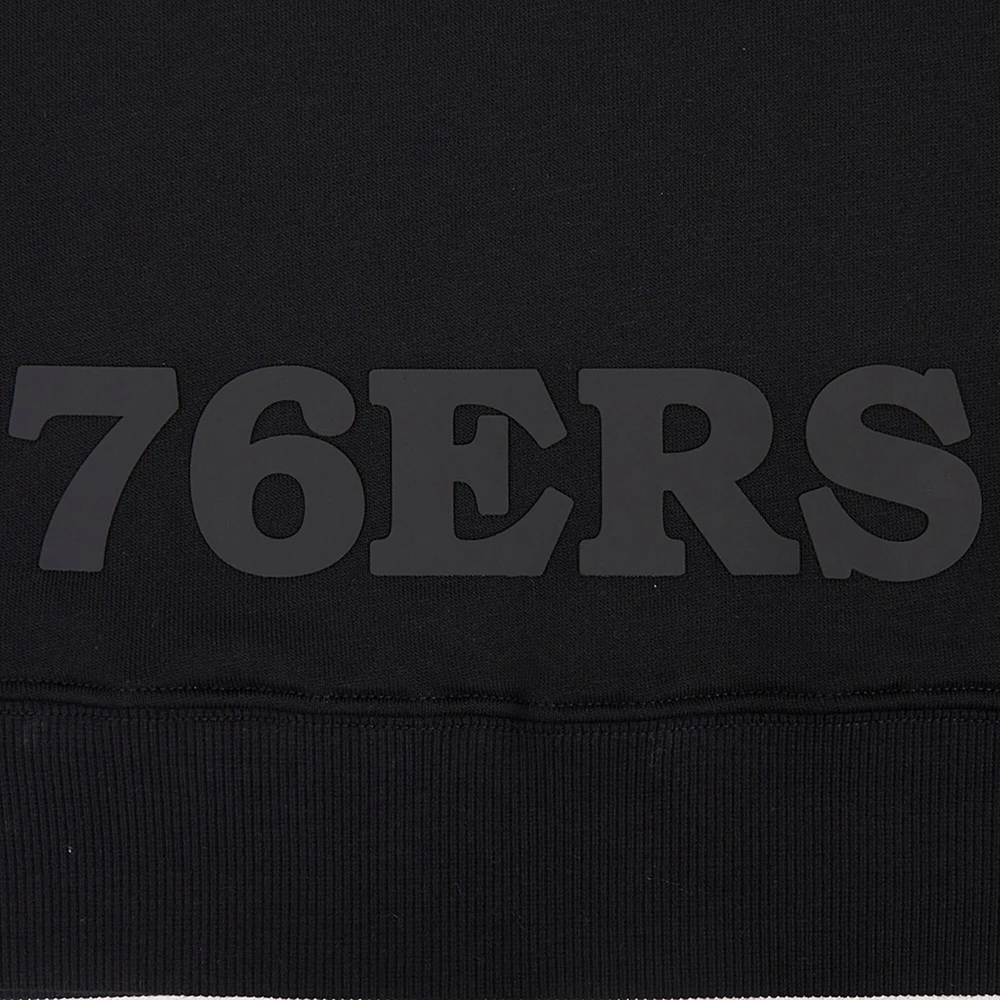 Women's Pro Standard Black Philadelphia 76ers Jewels Cropped Pullover Hoodie