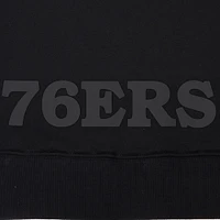 Women's Pro Standard Black Philadelphia 76ers Jewels Cropped Pullover Hoodie