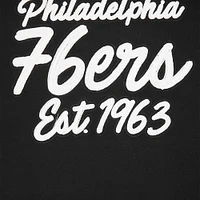 Women's Pro Standard Black Philadelphia 76ers Paint The City Cropped Pullover Sweatshirt