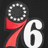 Women's Pro Standard Black Philadelphia 76ers Paint The City Cropped Pullover Sweatshirt