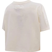 T-shirt court neutre Pro Standard Philadelphia 76ers crème pour femme