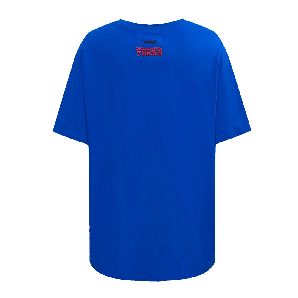 Women's Pro Standard Royal Philadelphia 76ers Script Boyfriend T-Shirt