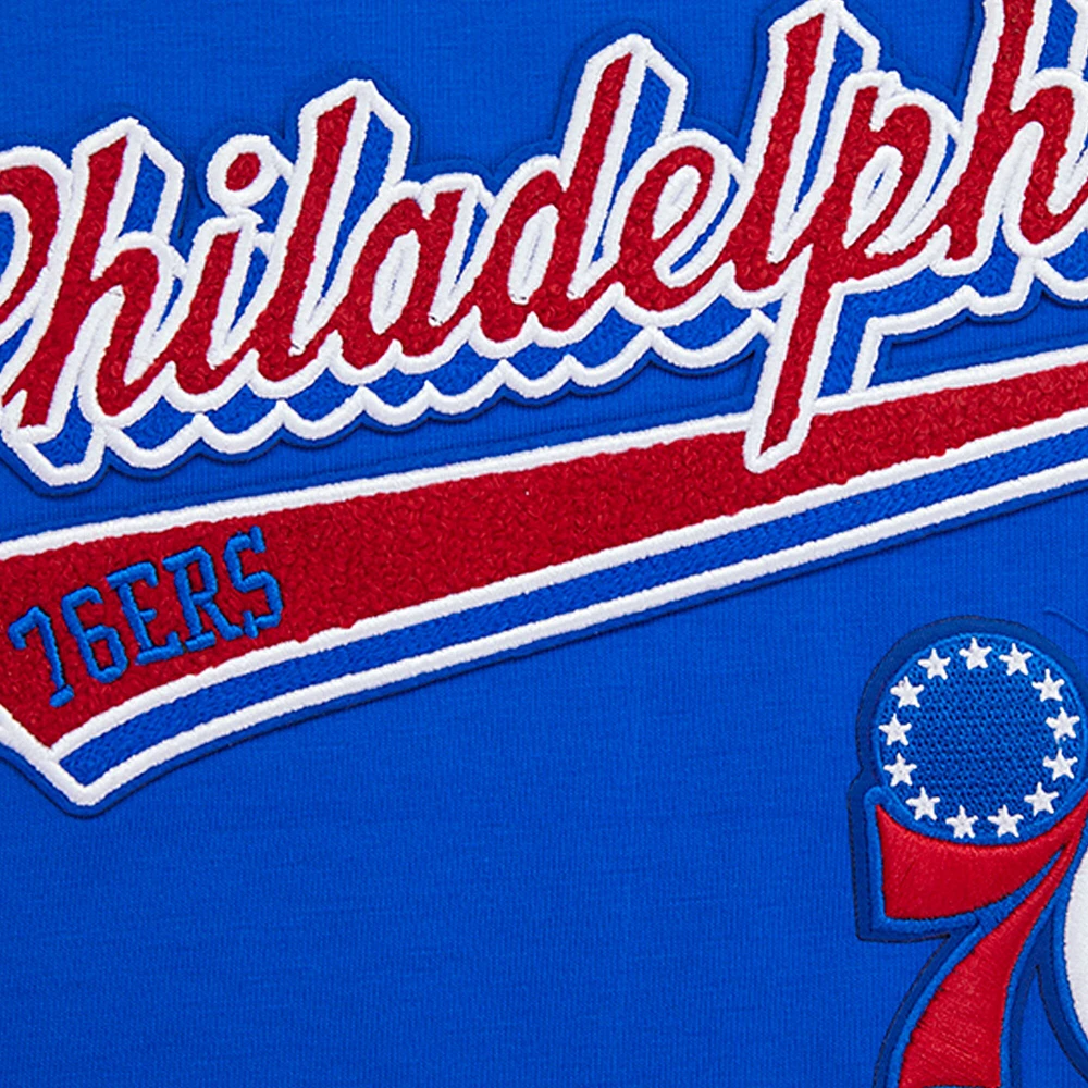 Women's Pro Standard Royal Philadelphia 76ers Script Boyfriend T-Shirt