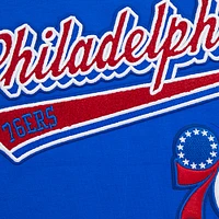 Women's Pro Standard Royal Philadelphia 76ers Script Boyfriend T-Shirt