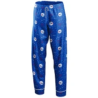 Women's WEAR by Erin Andrews Royal Philadelphia 76ers Long Sleeve Button-Up Shirt & Pants Sleep Set