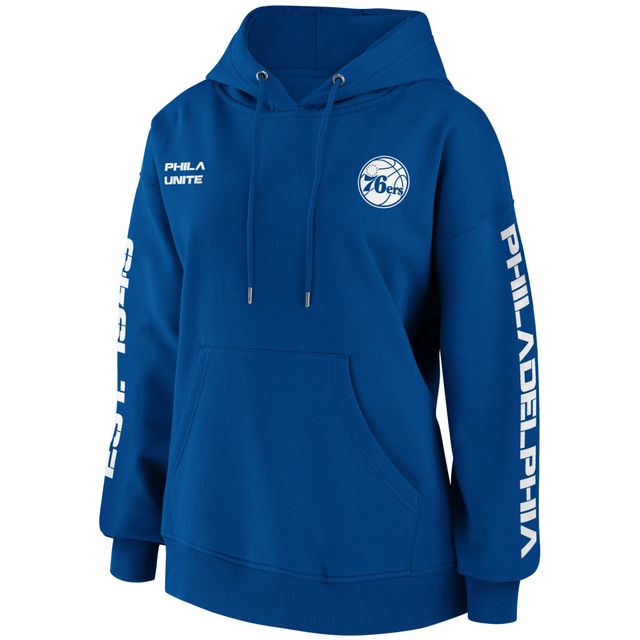 Pull WEAR by Erin Andrews Royal Philadelphia 76ers pour femmes - Chandail à capuchon