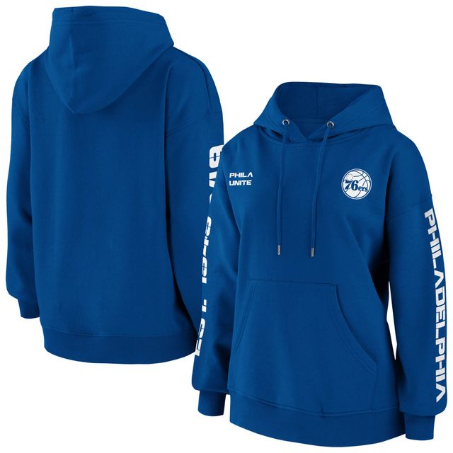 Pull WEAR by Erin Andrews Royal Philadelphia 76ers pour femmes - Chandail à capuchon