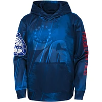 Youth Black Philadelphia 76ers Outside the Key - Pullover Hoodie