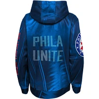 Youth Black Philadelphia 76ers Outside the Key - Pullover Hoodie